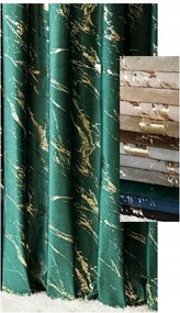 Függöny Velvet Bársony Színek Nyomtatott Arany Elegáns Szalaggal Sz. 300x170