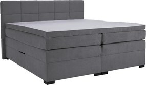 Boxspring ágy, 180x200, szürke, APRIL