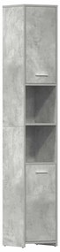 Betonszürke szerelt fa fürdőszobaszekrény 30 x 30 x 183,5 cm