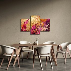 Kép - Absztrakt festmény virágok II. (90x60 cm)