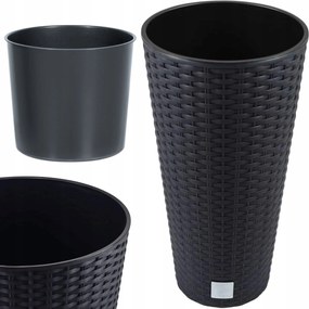 Kerek rattan kaspó 20cm magas kaspó távtartó betét