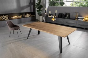 SCOTT modern étkezőasztal - tölgy/fekete - 200cm