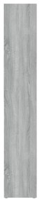 2 db szürke sonoma színű szerelt fa CD-szekrény 21x16x93,5 cm