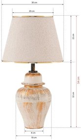 Asztali lámpa RAMZES 1xE27/40W/230V krémszínű/arany