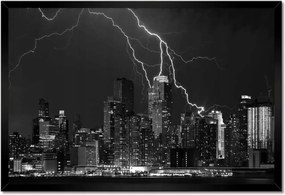Poszterek keretben 60x40 Villámok New Yorkban