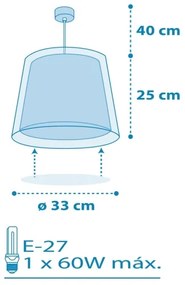 Dalber 81192T - Gyerek csillár LIGHT FEELING 1xE27/60W/230V