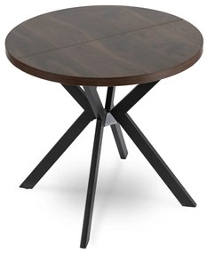 Bővíthető Étkezőasztal Dió/Fekete Színben. DORIAN 80-160 cm