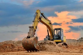 Illusztráció Excavator working on earthmoving at open, Maksim Safaniuk