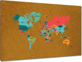 Festmények 120x80 Világtérkép lengyelül