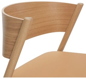 Világosbarna fotel Oblique – Hübsch