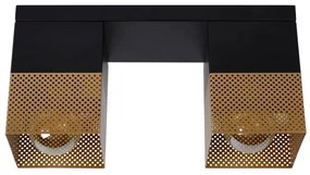 Lucide 21123/02/02 - Mennyezeti lámpa RENATE 2xE27/40W/230V arany/fekete