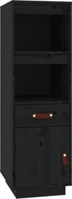 vidaXL sötéts tömör fenyőfa magasszekrény 34 x 40 x 108,5 cm