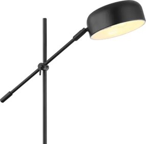 Globo 24099SB Állólámpa fém fekete váz, fém fekete búra, műanyag szatén izzóvédővel. A fej állítható. HxSzxM: 477x200x1390, fényforrás nélkül 1xE14 25W 230V