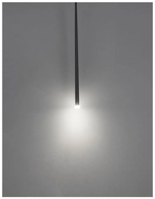 Nova Luce 1 ágú függeszték, fekete, 3000K melegfehér, beépített LED, 1x3W, 180 lm, 9601001