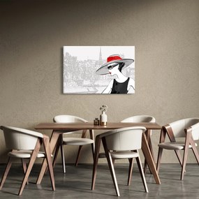 Kép - hölgy a városban (90x60 cm)