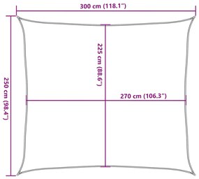 bézs HDPE napvitorla 160 g/m² 2,5 x 3 m