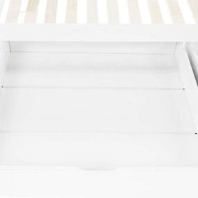 Ágy 2 konténerrál, fehér, ELISIA
