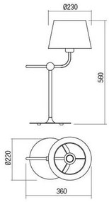 Redo 01-1980 - Asztali lámpa MORRIS 1xE27/42W/230V fehér