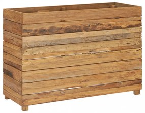 újrahasznosított tíkfa és acél magaságyás 100 x 40 x 72 cm