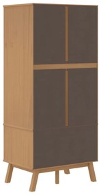 OLDEN fehér és barna tömör fenyőfa gardrób 76,5 x 53 x 172 cm