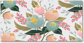 Konyhai panel Virágos mintás 140x70 cm Ragasztó