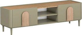 Amilio TV-szekrény 170 cm fiókkal, lábakon - eukaliptusz / baltic dune tölgy / natúr tölgy fogantyú