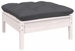 13 részes fenyőfa kerti ülőgarnitúra antracitszürke párnákkal