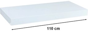 Fali polc STILISTA® Volato 110 cm - fehér fényes