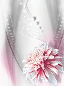 Tapéta Pasztell rózsák krizantém absztrakt elegáns dekoráció 206x275 +ragasztó