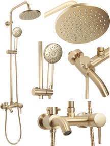 Rea Luis, zuhanygarnitúra kádcsapteleppel, arany matt, REA-P7051