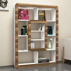 Orkide White and Walnut könyvespolc