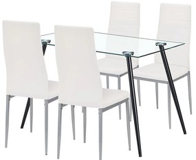 Nash 4+1 étkező garnitúra fehér-szürke