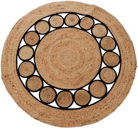 Boho fonott Juta szőnyeg nagy kerek 120cm