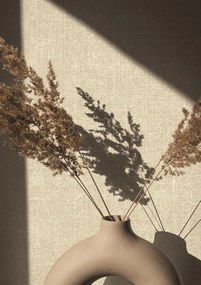 Bézs Vinil Szövet Utánzatú Fali Tapéta