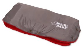 Kézmelegítő babakocsira Classic Fleece szürke - piros