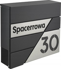 Postaláda házszámmal és címmel rozsdamentes acél Cnc újságtartó