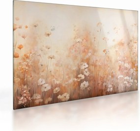 Üveg kép - Vadvirágok mintája (70x50 cm)