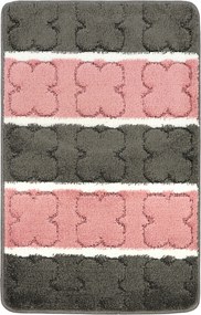 Fürdőszobaszőnyeg Csúszásgátló Nagy Szürke 50X80 Rózsaszín Gyorsan Száradó 3D