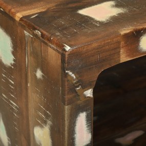 Dohányzóasztal 90x50x35 cm Tömör Fa Újrahasznosított