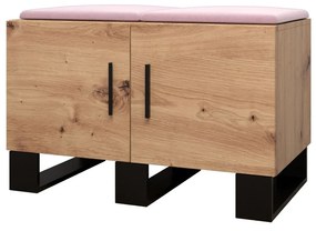 Előszobabútor Amanda 18 (artisan tölgy + rózsaszín). 1086011