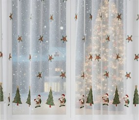 Karácsonyi függöny mikulás karácsonyfa kész hímzett szalaggal Csodaszép 250x260