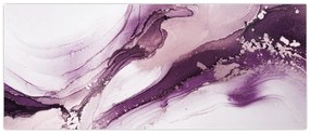 Kép - Lila folyadék művészet (120x50 cm)