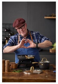 Indukciós tűzhelyhez alkalmas alumínium edény fedővel, tapadásmentes felülettel 2,6 l – Holm