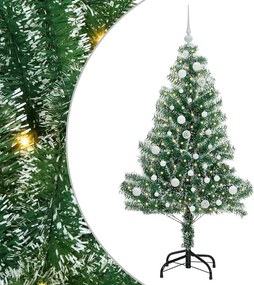 vidaXL Mű karácsonyi fa hóval borítva LED fényekkel 150 LED-del 150 cm