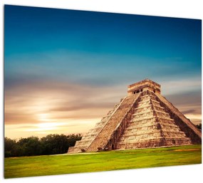 A híres maja emlékmű képe (üvegen) (70x50 cm)