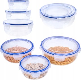 Ételtároló doboz szett kerek tartályok x3