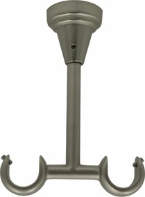 Mennyezeti Függönykarnis Tartó dupla Fém 19mm Szatén