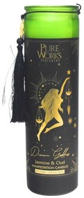 Arome Organikus gyertya Jasmine&Oud 300 gszínes, magas üvegben, rojttal