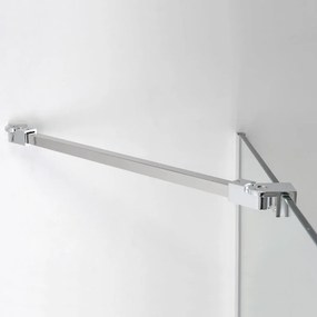 Stuxi Eco Walk-in zuhanyfal, 70x195 cm, 6 mm vastag vízlepergető biztonsági üveggel, 195 cm magas, helytakarékos sarok stabilizátorral