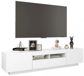 fehér TV-szekrény LED-lámpákkal 180 x 35 x 40 cm